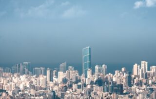 Beirut city skyline.