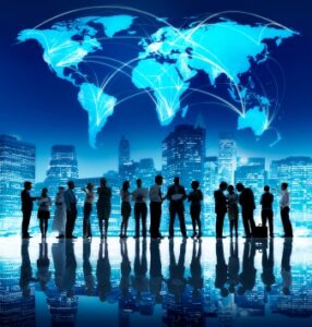 Zakenmensen uit alle werelddelen