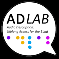 Logo ADLAB, audio description education Europe.