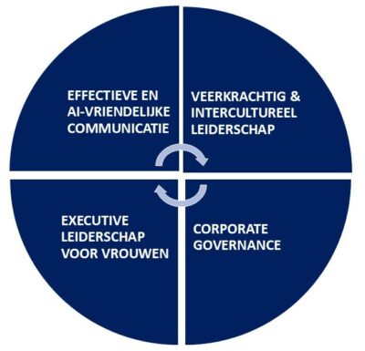 4 kernthema's in een diagram